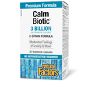 Natural Factors Calm Biotic 3 Billion Live Probiotic Cultures 30 Veg Capsules - Five Natural