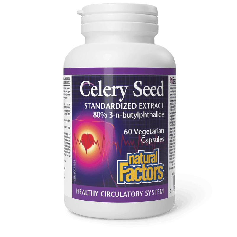 Natural Factors Celery Seed 60 Veg Capsules - Five Natural