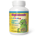 Natural Factors Chewable Vitamin D3 400 IU Berry Bunch Big Friends 250 Chewables - Five Natural