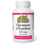 Natural Factors Chromium & Vanadium 125 mcg 90 Capsules - Five Natural
