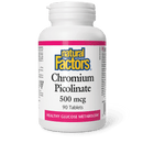 Natural Factors Chromium Picolinate 500 mcg 90 Tablets - Five Natural