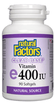 Natural Factors Clear Base Vitamin E 400IU 90 Softgels - Five Natural