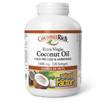 Natural Factors CoconutRich Extra Virgin Coconut Oil 1000 mg 120 Softgels - Five Natural