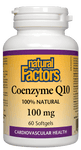 Natural Factors Coenzyme Q10 100 mg 60 Softgels - Five Natural