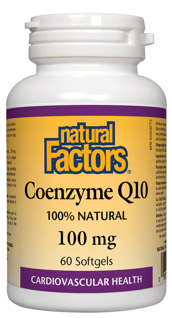 Natural Factors Coenzyme Q10 100 mg 60 Softgels - Five Natural
