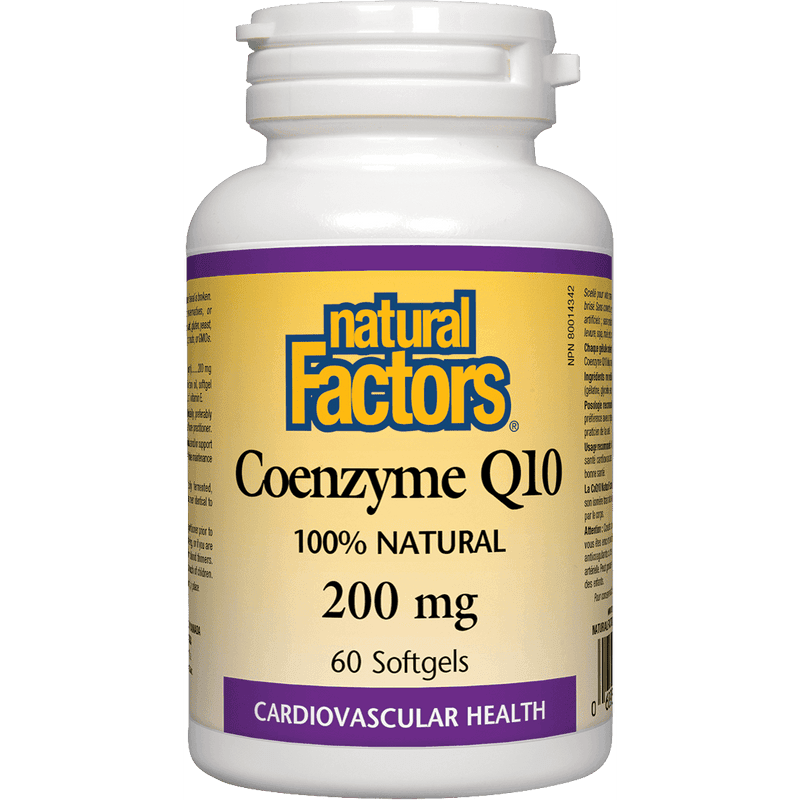 Natural Factors Coenzyme Q10 200 mg 60 Softgels - Five Natural