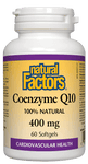 Natural Factors Coenzyme Q10 400 mg 60 Softgels - Five Natural