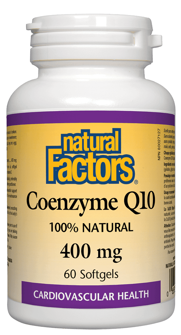 Natural Factors Coenzyme Q10 400 mg 60 Softgels - Five Natural