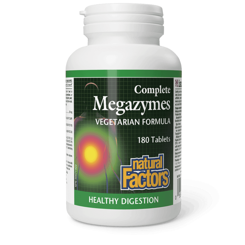 Natural Factors Complete Megazymes Vegetarian Formula 180 Tablets - Five Natural