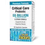 Natural Factors Critical Care Probiotic 55 Billion Live Probiotic Cultures 80 Veg Capsules - Five Natural