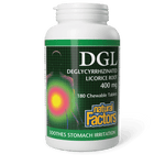 Natural Factors DGL Deglycyrrhizinated Licorice Root 400 mg 180 Chewables - Five Natural