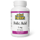 Natural Factors Folic Acid 1 mg 90 Tablets - Five Natural