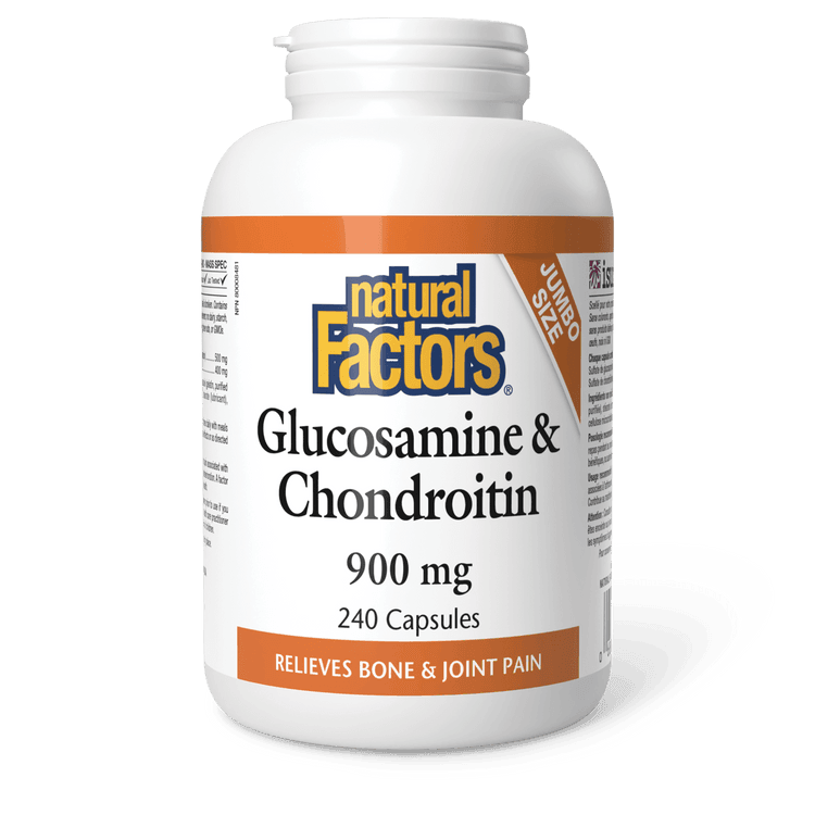Natural Factors Glucosamine & Chondroitin 900 mg 240 Capsules - Five Natural