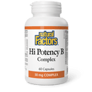 Natural Factors Hi Potency B Complex 50 mg 60 Capsules - Five Natural