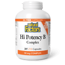 Natural Factors Hi Potency B Complex 50 mg BONUS SIZE (180+30) Capsules - Five Natural