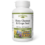 Natural Factors Horse Chestnut & Grape Seed 350 mg 60 Capsules - Five Natural