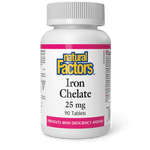 Natural Factors Iron Chelate 25 mg 90 Tablets - Five Natural