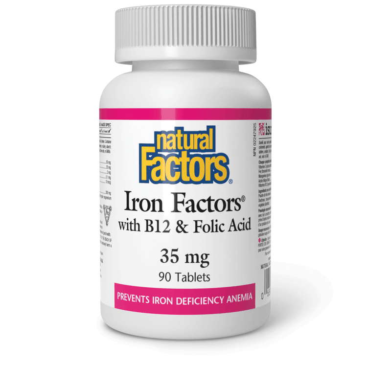 Natural Factors Iron Factors 35 mg 90 Tablets - Five Natural