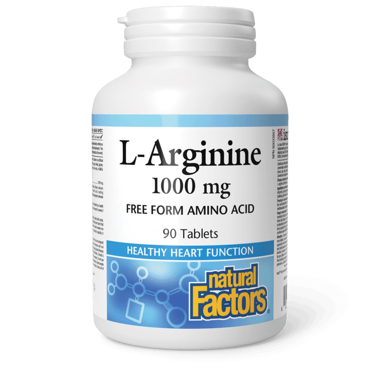 Natural Factors L-Arginine 1000 mg 90 Tablets - Five Natural