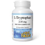 Natural Factors L-Tryptophan 220 mg 90 Veg Capsules - Five Natural