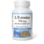 Natural Factors L-Tyrosine 500 mg 60 Veg Capsules - Five Natural