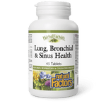 Natural Factors Lung, Bronchial & Sinus Health 45 Tablets - Five Natural