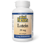 Natural Factors Lutein 20 mg 60 Softgels - Five Natural