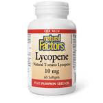 Natural Factors Lycopene 10 mg 60 Softgels - Five Natural