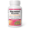Natural Factors Magnesium Bisglycinate 100 mg plus L-Theanine 125 mg 90 Veg Capsules - Five Natural