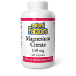 Natural Factors Magnesium Citrate 150 mg 360 Capsules - Five Natural
