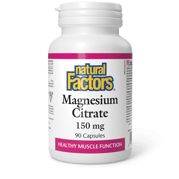 Natural Factors Magnesium Citrate 150 mg 90 Capsules - Five Natural