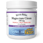 Natural Factors Magnesium Citrate 300 mg Tropical Fruit Stress-Relax 250g - Five Natural