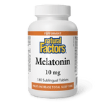 Natural Factors Melatonin 10 mg Peppermint 180 Tablets - Five Natural