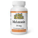 Natural Factors Melatonin 10 mg Peppermint 90 Tablets - Five Natural