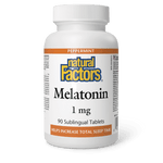 Natural Factors Melatonin 1 mg Peppermint 90 Tablets - Five Natural