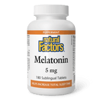 Natural Factors Melatonin 5 mg Peppermint 180 Tablets - Five Natural