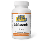Natural Factors Melatonin 5 mg Peppermint 90 Tablets - Five Natural