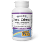 Natural Factors Mental Calmness 125 mg Stress-Relax 60 Veg Capsules - Five Natural