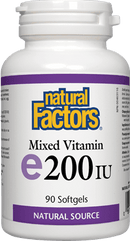 Natural Factors Mixed Vitamin E 200 IU 90 Softgels - Five Natural