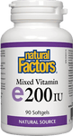 Natural Factors Mixed Vitamin E 200 IU 90 Softgels - Five Natural
