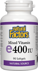 Natural Factors Mixed Vitamin E 400 IU 90 Softgels - Five Natural