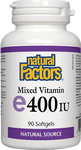 Natural Factors Mixed Vitamin E 400 IU 90 Softgels - Five Natural
