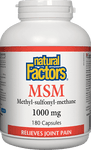 Natural Factors MSM 1000 mg 180 Capsules - Five Natural