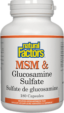 Natural Factors MSM & Glucosamine Sulfate 180 Capsules - Five Natural