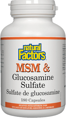 Natural Factors MSM & Glucosamine Sulfate 180 Capsules - Five Natural