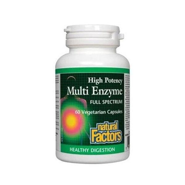 Natural Factors Multi Enzyme High Potency Full Spectrum 60 Veg Capsules - Five Natural