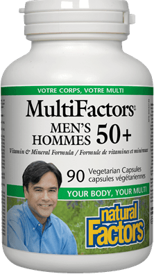 Natural Factors MultiFactors Men’s 50+ 90 Veg Capsules - Five Natural