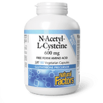 Natural Factors N-Acetyl-L-Cysteine 600 mg BONUS SIZE 120+60 Veg Capsules - Five Natural