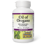 Natural Factors Oil of Oregano 180 mg 30 Softgels - Five Natural