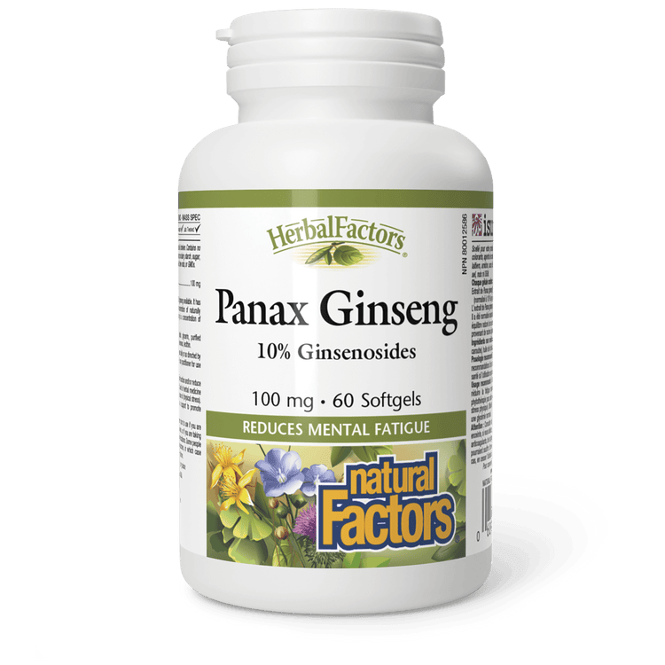 Natural Factors Panax Ginseng 100 mg 60 Softgels - Five Natural